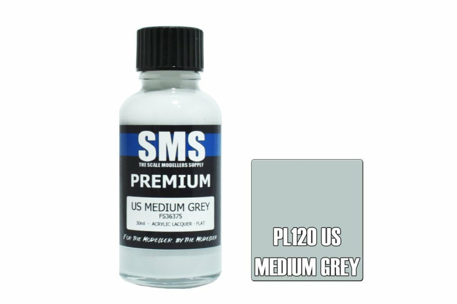 Scale Models * | Pl120 | Scale Modellers Supply Sms Premium Us Medium Grey 30Ml