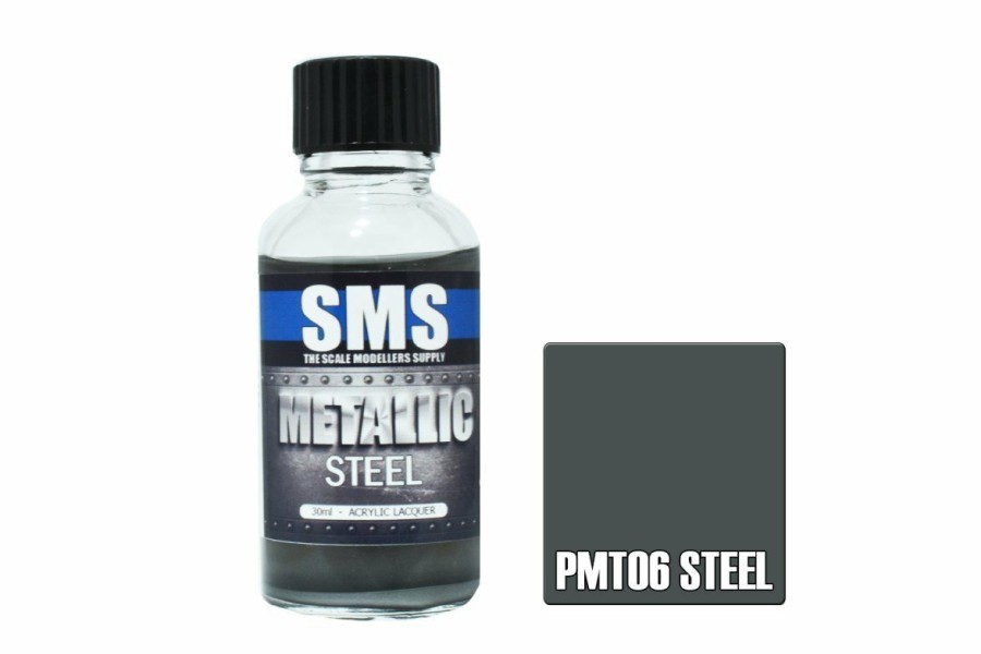 Accessories * | Pmt06 | Scale Modellers Supply Sms Metallic Steel 30Ml