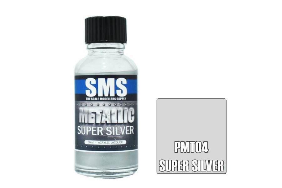 Accessories * | Pmt04 | Scale Modellers Supply Sms Metallic Super Silver 30Ml