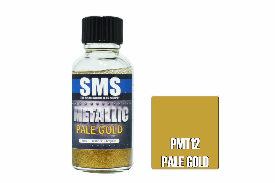 Accessories * | Pmt12 | Scale Modellers Supply Sms Metallic Pale Gold 30Ml