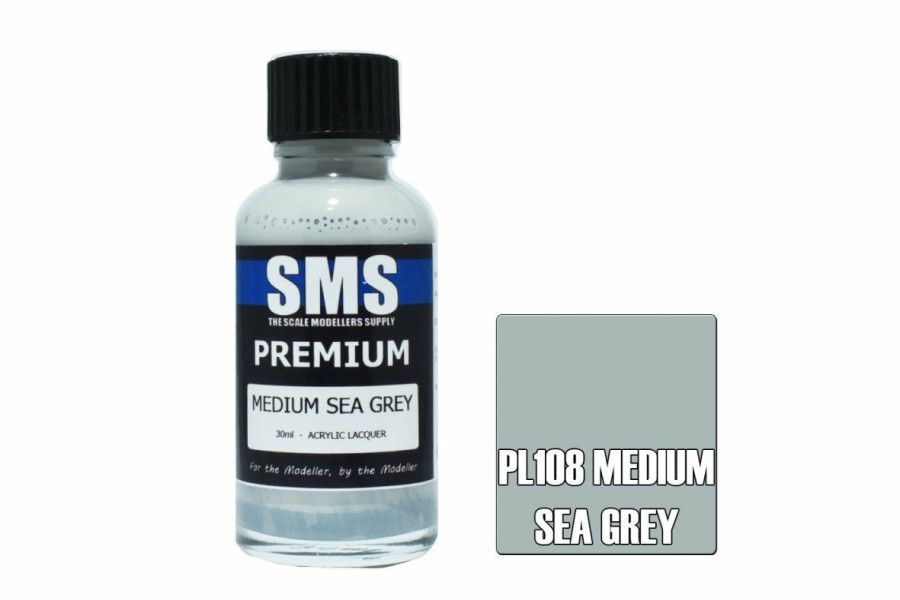 Scale Models * | Pl108 | Scale Modellers Supply Sms Premium Medium Sea Grey 30Ml