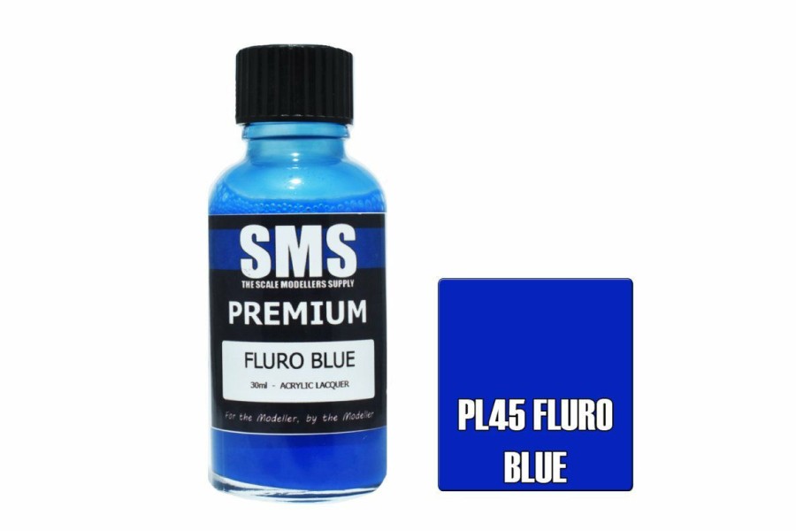 Scale Models * | Pl45 | Scale Modellers Supply Sms Premium Fluro Blue 30Ml