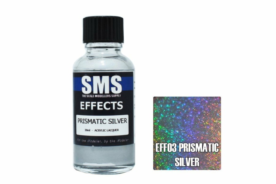 Scale Models * | Eff03 | Scale Modellers Supply Prismatic Silver Effects Airbrush Paint 30Ml