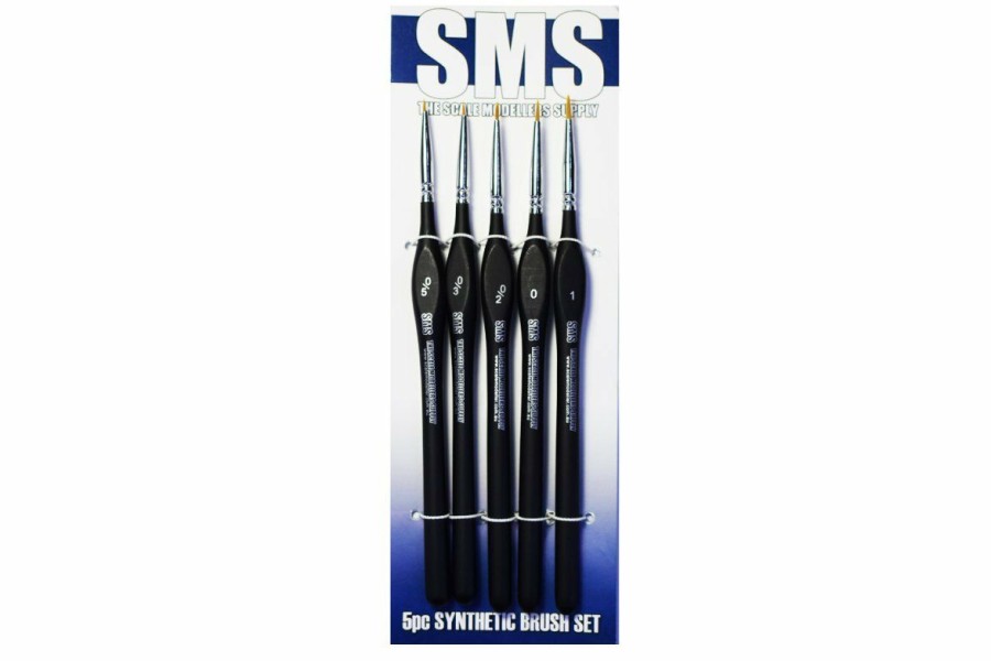 Tools * | Bset03 | Scale Modellers Supply Sms Synthetic Brush Set