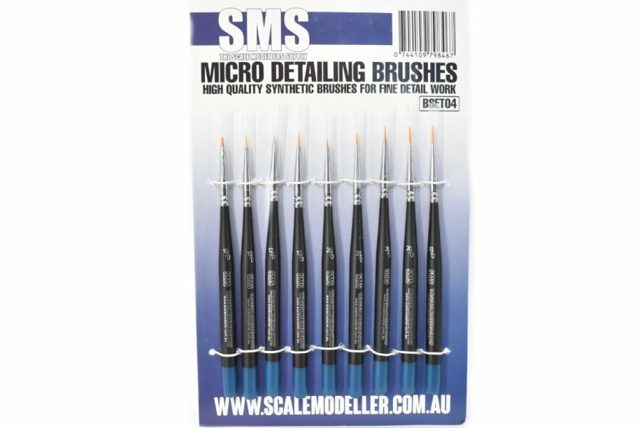 Tools * | Bset04 | Scale Modellers Supply Sms Synthetic Micro Detailing Brush Set